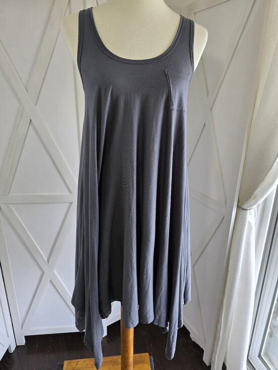 7 For All Mankind Dresses & Skirts - 7 For All Mankind Sleeveless Aysemmetrical Gray Swingy Dress